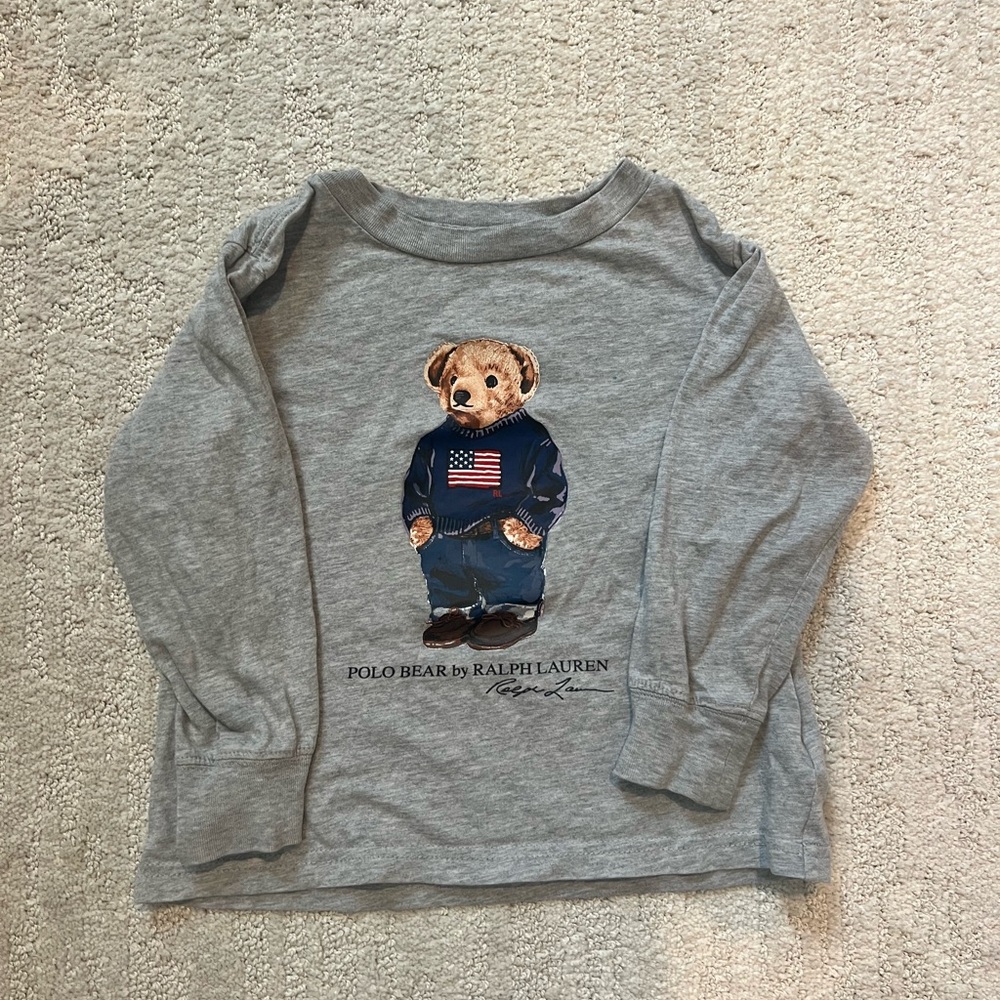 Polo by Ralph Lauren Polo Bear Boys Long Sleeve Tee